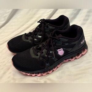 K-Swiss Black and Pink Athletic Shoes